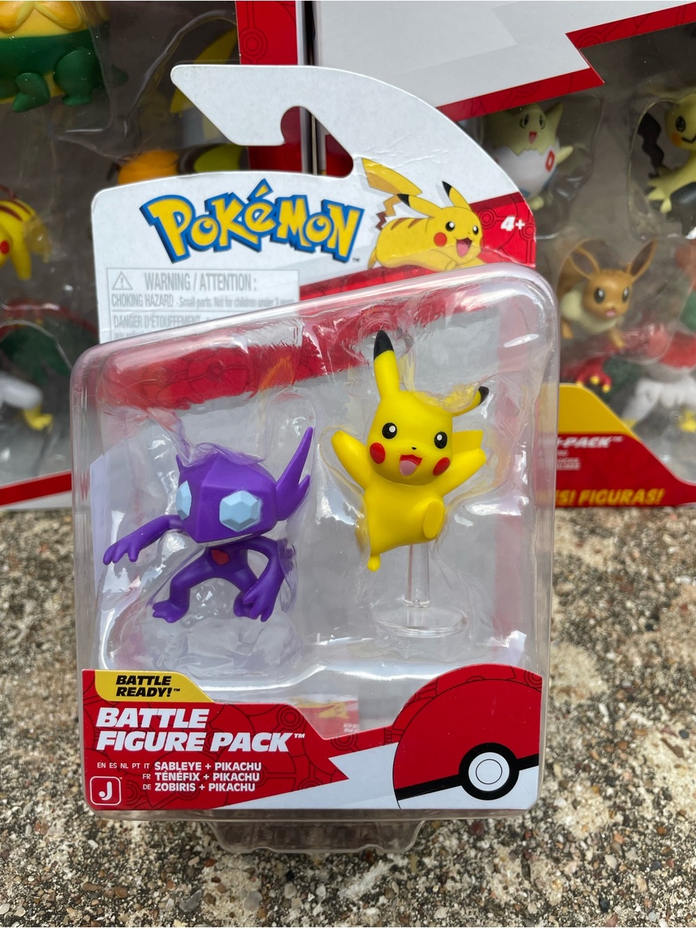Pokémon Battle Figure Multi-Pack 2 Pikachu & Sableye (Yellow, Purple)
